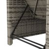 vidaXL Sun Lounger with Dark Gray Cushion Poly Rattan Gray