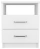 Napoles Nightstand; Superior Top; Two Drawers; One Shelf -White