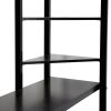 Twin Size Loft Bed with Desk and Shelves; Metal Loft Bed with 2 Built-in Ladders; Full-length Guardrail; Hold up to 200lbs; Noise Free; 79.53"L x 42.1