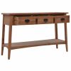 vidaXL Console Table Solid Fir Wood 49.6"x15.7"x30.5" Brown