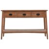 vidaXL Console Table Solid Fir Wood 49.6"x15.7"x30.5" Brown