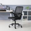 GIVENUSMYF Modern Simple Office Chair, Computer Chair Home, Ergonomic Bow Seat Staff Mesh Chair Conference Chair (Mesh Black)