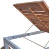 vidaXL Sun Lounger with Cushion Solid Acacia Wood and Galvanized Steel