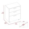 Storage Cabinet - Superior Top; Drawer Base Cabinet; Three Drawers; Four Casters -Black