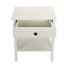 Wood Nightstand Set of 2;  Modern Bedside Table with Drawer and Shelf;  3-Tier Sofa Side Table End Table;  Living Room Bedroom Furniture