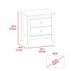 Windsor 2-Drawer Nightstand White