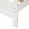 Full Platform Bed; Wood Platform Bed Frame with Headboard and Footboard; Easy Assembly; White RT