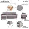 Orisfur. Reversible Sectional Sofa with Handy Side Pocket; Living Room L-Shape 3-Seater Couch with Modern Linen Fabric for Small Space