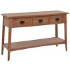 vidaXL Console Table Solid Fir Wood 49.6"x15.7"x30.5" Brown