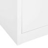 vidaXL Office Cabinet White 35.4"x15.7"x70.9" Steel and Tempered Glass