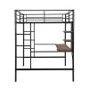 Loft Bed with Desk and Shelf ; Space Saving Design; Full; Black (OLD SKU:MF285665AAB)