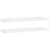 vidaXL Picture Frame Ledge Shelves 2 pcs White 23.6"x3.5"x1.2" MDF