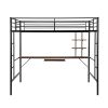 Loft Bed with Desk and Shelf ; Space Saving Design; Full; Black (OLD SKU:MF285665AAB)