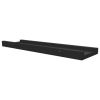 vidaXL Picture Frame Ledge Shelves 2 pcs Black 15.7"x3.5"x1.2" MDF