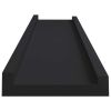 vidaXL Picture Frame Ledge Shelves 2 pcs Black 15.7"x3.5"x1.2" MDF