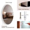 Frameless Beveled Wall Mounted Bathroom Mirror; HD Makeup Mirror; 25" Round Mirror