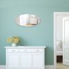 Frameless Beveled Wall Mounted Bathroom Mirror; HD Makeup Mirror; 25" Round Mirror