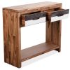 vidaXL Console Table Solid Acacia Wood 33.9"x11.8"x29.5"