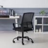 Office Chair Breathable Mesh, Computer Chair Lumbar Support, Modern Simple Adjustable Chair Height With Fixed Armrests, Suitable For Home Or Office (B