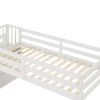 Loft bed with staircase ; White