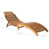 vidaXL Sun Loungers 2 pcs with Cushions Solid Acacia Wood