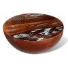 vidaXL Coffee Table Bowl-shaped with Steel Base Solid Reclaimed Wood