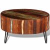 vidaXL Coffee Table Solid Reclaimed Wood Round