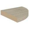 vidaXL Floating Corner Shelf Oak 9.8"x9.8"x1.5" MDF