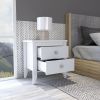 Windsor 2-Drawer Nightstand White