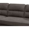 Tan Color Polyfiber Reversible Sectional Sofa Set Chaise Pillows Plush Cushion Couch Nailheads