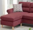 Paparika Red Color Polyfiber Reversible Sectional Sofa Set Chaise Pillows Plush Cushion Couch Nailheads