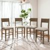 Farmhouse Counter Height 5-Piece Dining Table Set with 1 Rectangular Dining Table and 4 Dining Chairs for Small Places