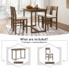 Farmhouse Counter Height 5-Piece Dining Table Set with 1 Rectangular Dining Table and 4 Dining Chairs for Small Places