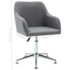 vidaXL Swivel Office Chair Light Gray Fabric