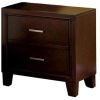 Simple Casual 1pc Nightstand Brown Cherry Color Solid wood Bedroom Furniture Contemporary Look Nightstand Nickel Bar Pull