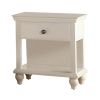 Modern Bedroom Nightstand White Color Wooden 1 Drawers And Shelf Bed Side Table Plywood