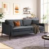 U-style Upholstered Modern Loveseat with Metal Legs â€šÃ„Ã¬ Durable with 2 Pillows; 2-3 People Seat Capacity