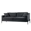 U-style Upholstered Modern Loveseat with Metal Legs â€šÃ„Ã¬ Durable with 2 Pillows; 2-3 People Seat Capacity