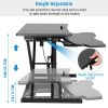 Height Adjustable Standing Desk Converter Workstation Sit Stand Dual Monitor Laptop Desk Riser Tabletop