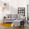 Orisfur. Reversible Sectional Sofa with Handy Side Pocket; Living Room L-Shape 3-Seater Couch with Modern Linen Fabric for Small Space