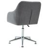 vidaXL Swivel Office Chair Light Gray Fabric