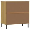 vidaXL Sideboard with 3 Drawers Brown 30.3"x15.7"x31.3" Solid Wood OSLO