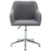 vidaXL Swivel Office Chair Light Gray Fabric