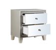 Sliverfluff Nightstand; Mirrored &amp; Champagne Finish BD00243