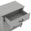 Modern Bedroom Nightstand with 3 Drawers Storage ; Gray(OLD SKU:WF281114AAE)