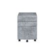 Jurgen File Cabinet; Faux Concrete &amp; Silver 92909