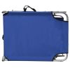 vidaXL Folding Sun Lounger with Canopy Steel and Fabric Blue