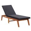 vidaXL Sun Loungers 2 pcs with Table Poly Rattan and Solid Acacia Wood