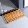 Log Color Spa Solid Teak Bathroom Shower Mat Bathroom Anti-Slip Mat