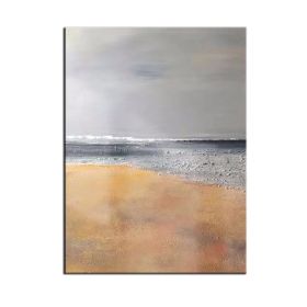 100% Handmade Oil painting Wall Art Canvas Beach Sea Coast Water Ocean  Modern Decoration Wall Painting For Living Room (size: 70x140cm)